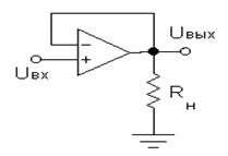 Повторитель на операционном усилителе схема