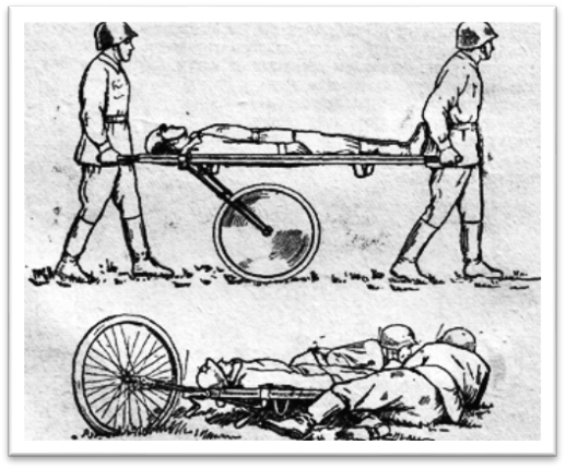 Эвакуационная тележка для раненых. Носилки на колесах для раненых. Тележка для перевозки раненых. Тележка для эвакуации раненых. Носилки смколесами.