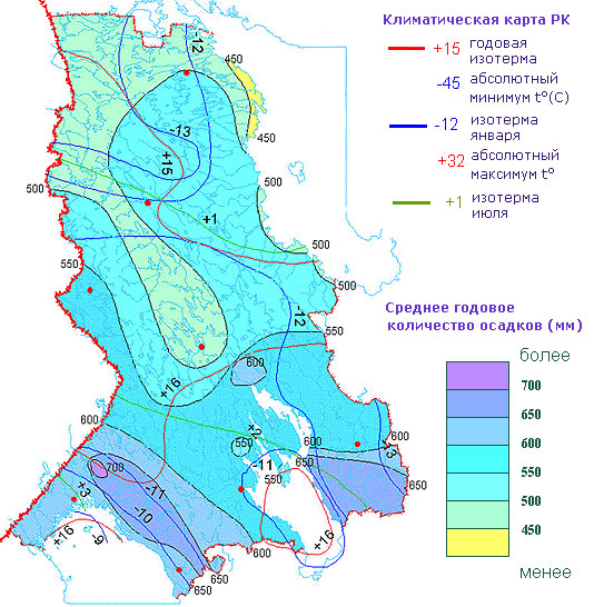 Климатическая карта псковской области