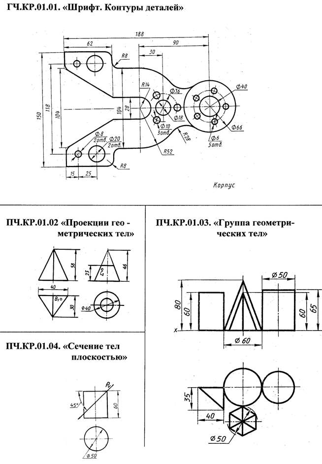 Контур детали на чертежах выполняют чем