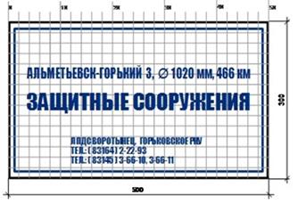 Указатель убежище установленного образца