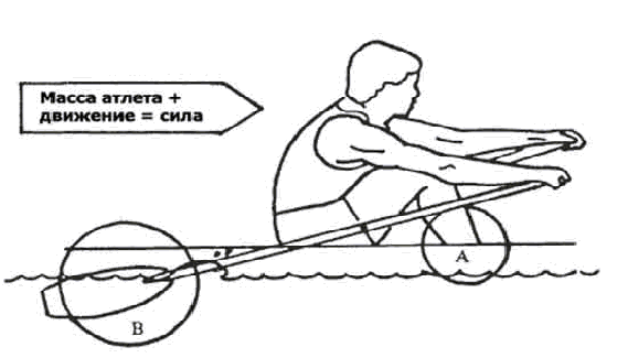 Пользуясь рисунком 174 объясните как при гребле используется