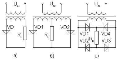 Схема трехфазного однополупериодного выпрямителя
