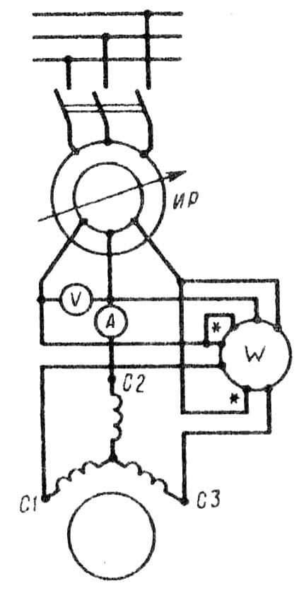 Схематическое изображение асинхронного двигателя