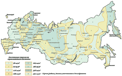 Карта рф по весу снегового покрова