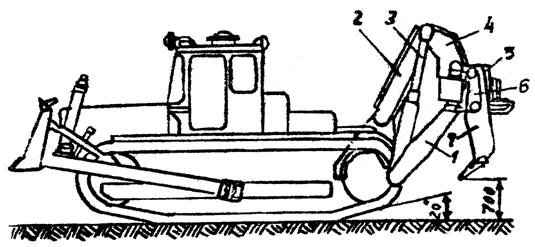Бульдозер рыхлитель схема