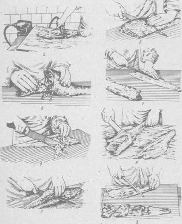 Технологическая схема разделки рыбы с хрящевым скелетом