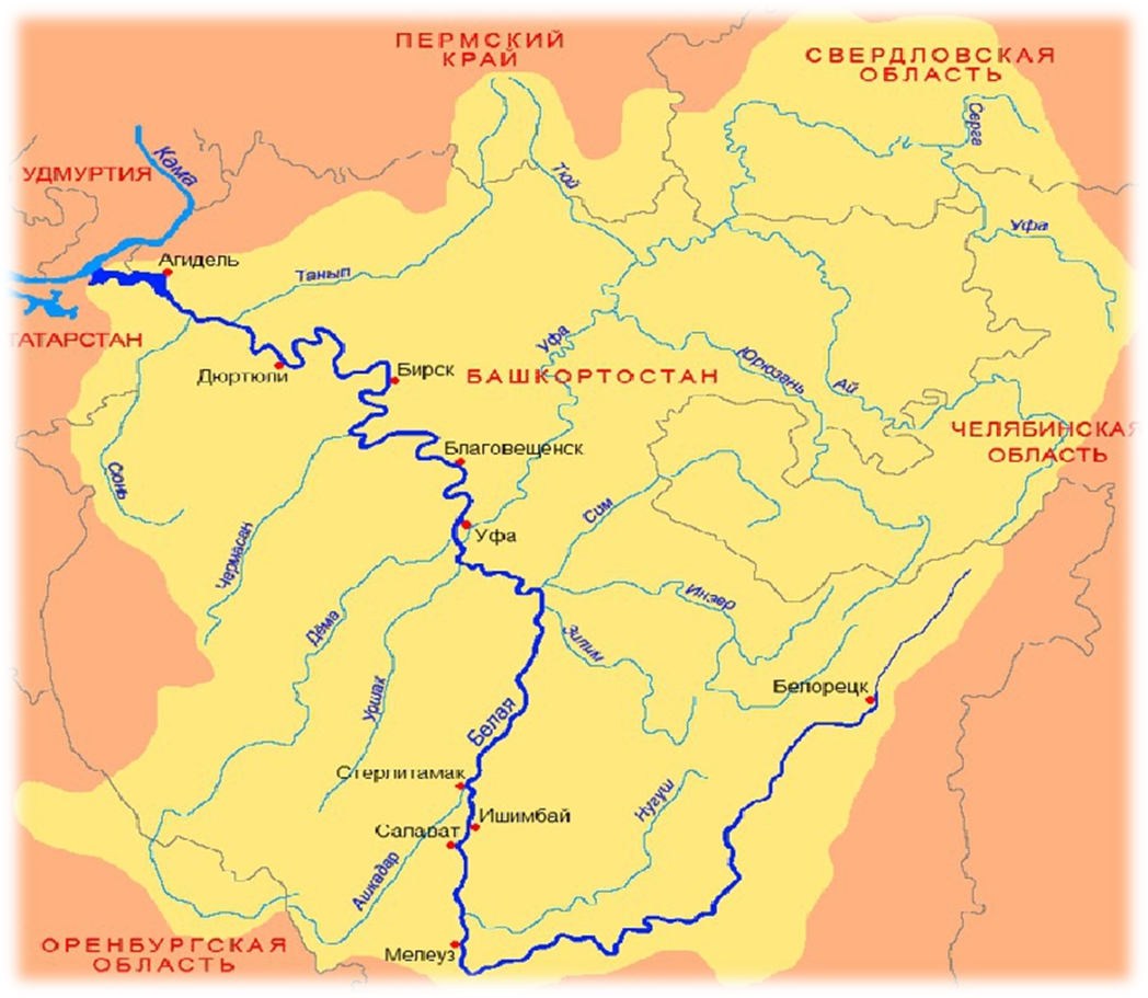 Река орь на карте. Схема реки белой в Башкирии. Река белая Башкортостан куда впадает. Река белая на карте Башкортостана. Река Агидель в Башкирии на карте Башкирии.