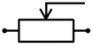 Как выглядит переменный резистор на схеме