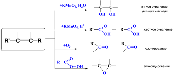 Реакция углеводородов с перманганатом калия. Схема окисления органики. Схема мягкого окисления алкенов. Схема окисления органических веществ. Реакции окисления в органической химии.