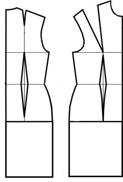 Как называется чертеж основных контуров деталей изделия спинки переда рукава и др