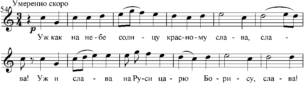 Мусоргский опера борис годунов пролог 2 картина хор слава