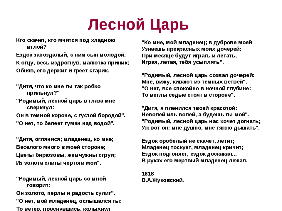 Шуберт лесной царь презентация 6 класс