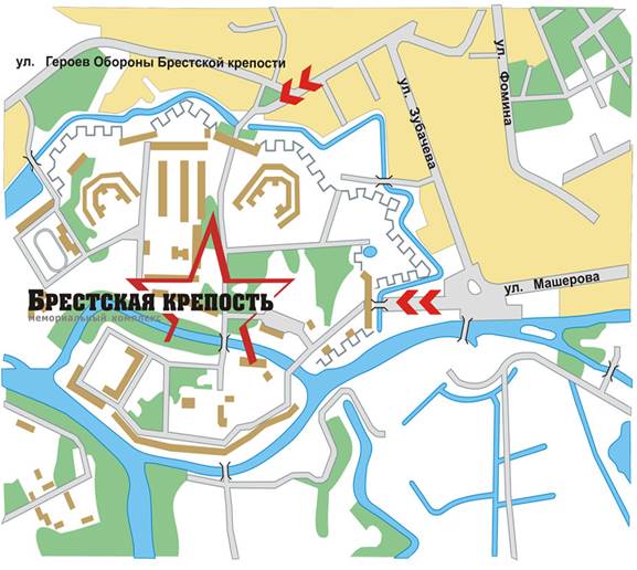 Карта брестской крепости. Брестская крепость на карте Бреста. Оборона Брестской крепости карта. Брест крепость карта. Туристическая карта Брестской крепости.