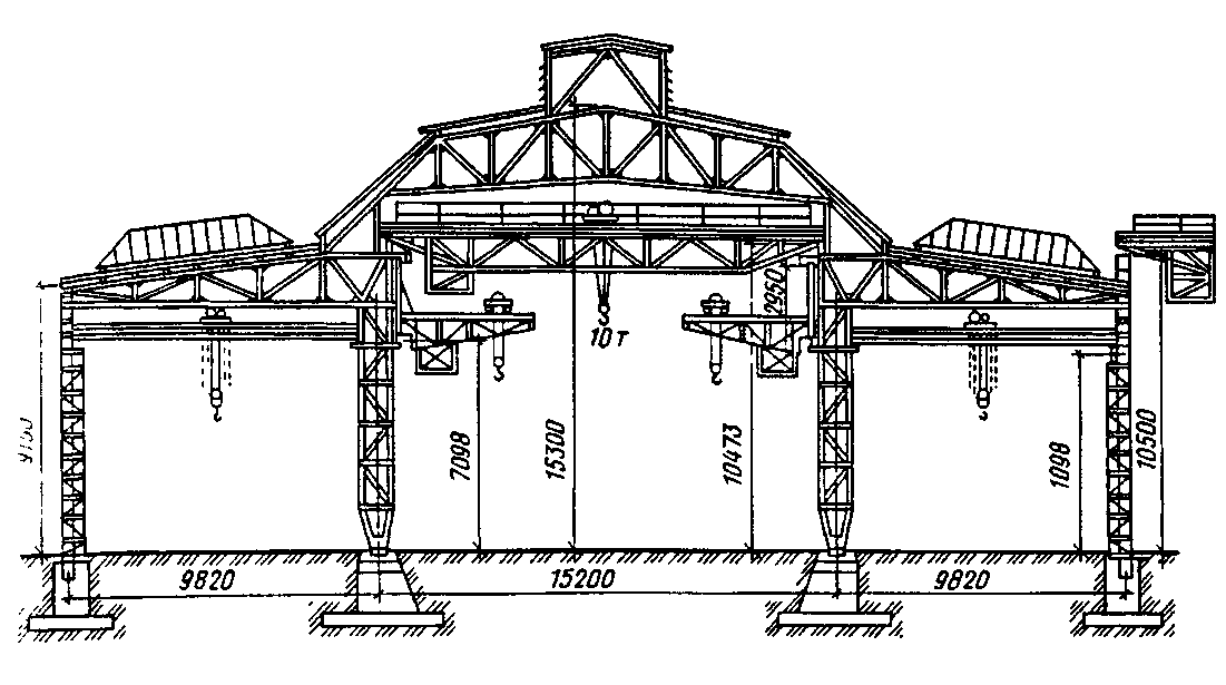 Мостовой кран на плане пром здания