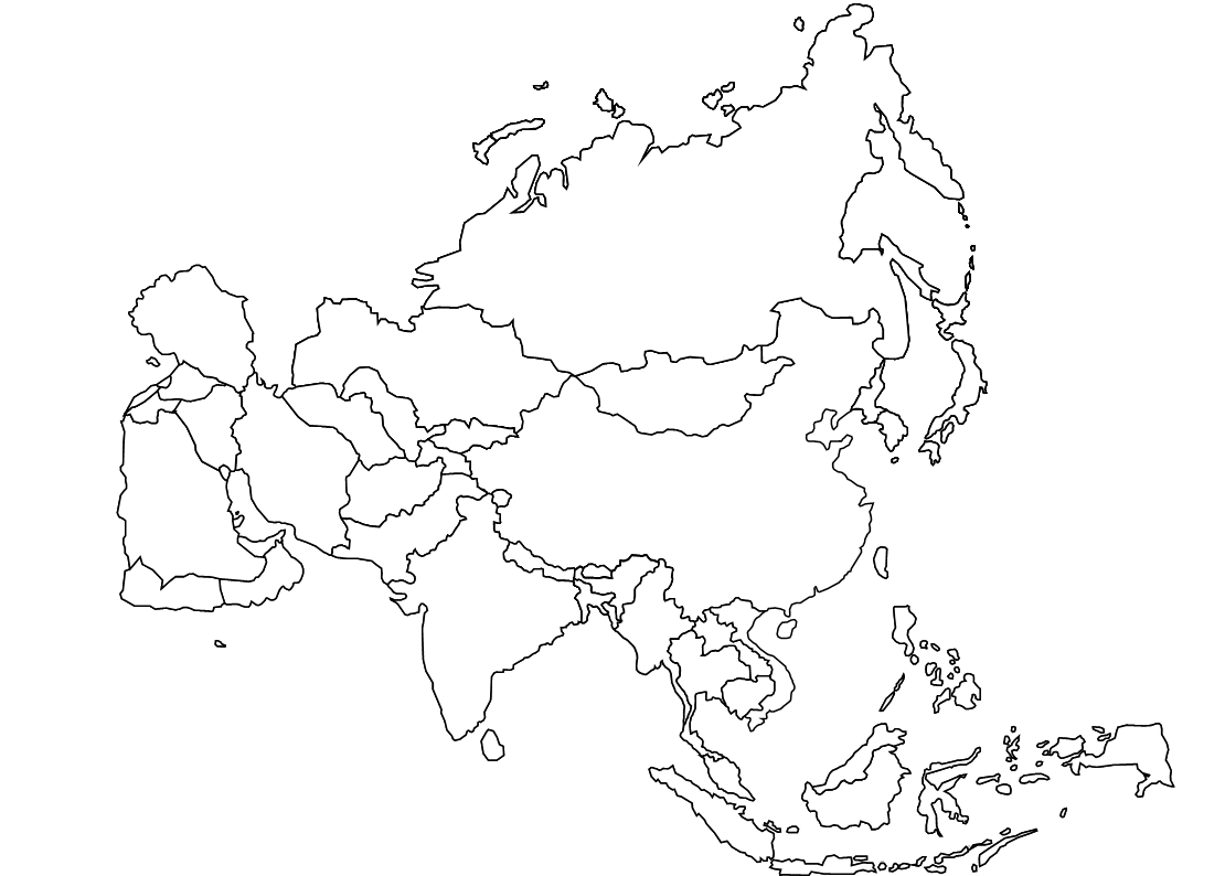 Как называется страна черно белый. Контурная карта Азии с границами государств для печати а4. Контурная карта Евразии с границами государств. Контурная карта Евразии со странами крупно. Политическая контурная карта Евразии.