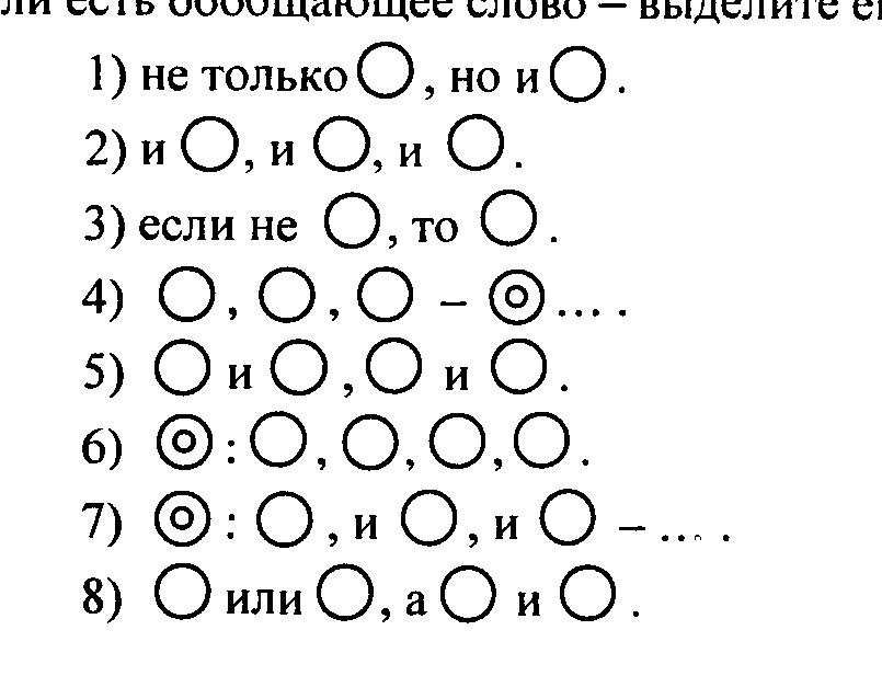 Схема однородных членов