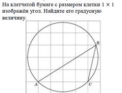 Найдите угол абс ответ в градусах изображенный на рисунке окружность