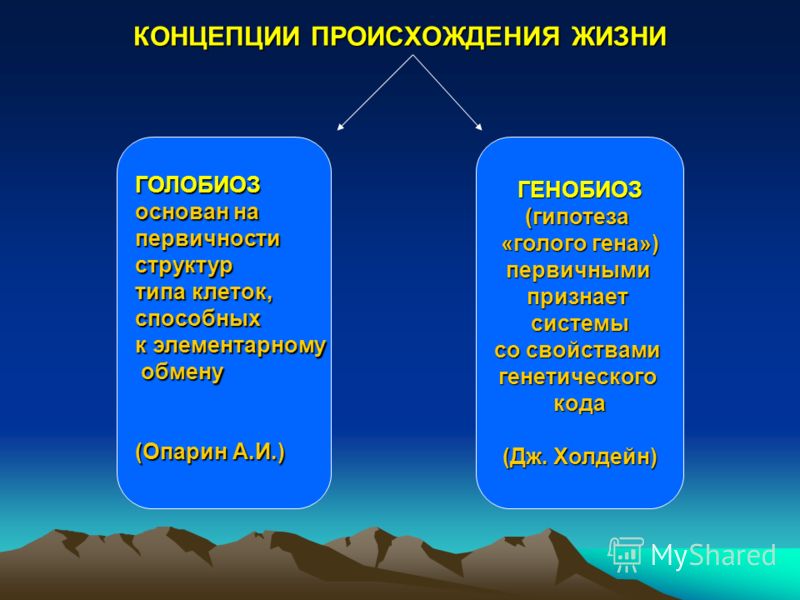 Концепции происхождения. Сущность и различия гипотез генобиоза и голобиоза. Концепция голобиоза. Гипотеза голобиоза. Концепции голобиоза и генобиоза..