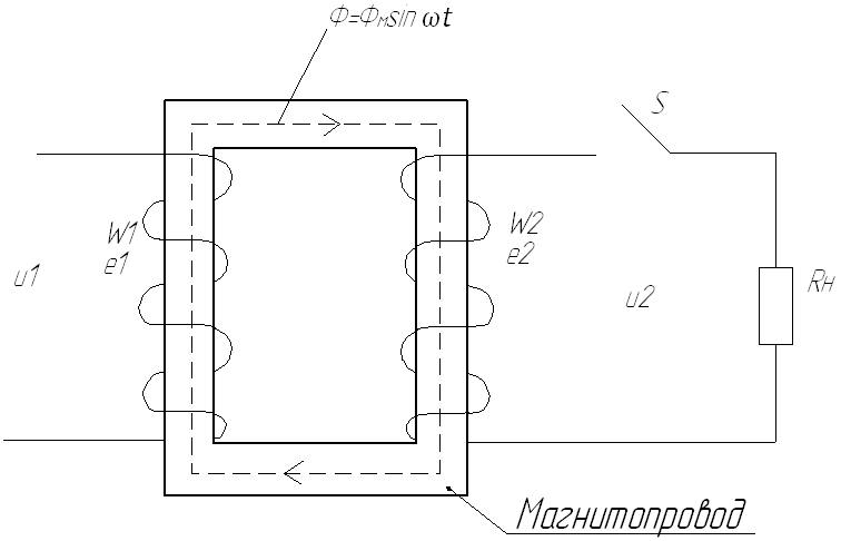 Трансформатор чертеж схема