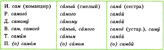 Слова на само. Склонение местоимения сам. Склонение местоимений сам самый. Сам склонение по падежам. Просклонять местоимение самый.